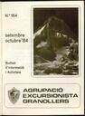 Butlletí de l'Agrupació Excursionista de Granollers, 1/10/1984 [Issue]