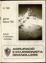 Butlletí de l'Agrupació Excursionista de Granollers, 1/2/1985, page 1 [Page]