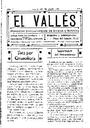 El Vallés. Periódico independiente de avisos y noticias, 30/4/1911, page 1 [Page]