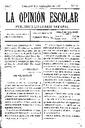 La Opinión Escolar, 5/9/1897, pàgina 1 [Pàgina]