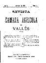 Revista de la Càmara Agrícola del Vallès, 1/9/1902, página 1 [Página]