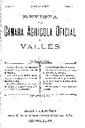 Revista de la Càmara Agrícola del Vallès, 1/7/1903, pàgina 1 [Pàgina]