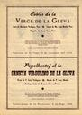 Gleva, Goigs de la Mare de Déu de la. Santuari de la Mare de Déu de la Gleva [Document]