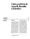 L'obra escultòrica de Josep M. Barnadas a Granollers [Artículo]