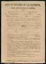 Acta de votació per a diputats a Corts, terme municipal de Palou, districte únic, secció única. 26 d'abril de 1903. [Document]