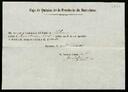 Notificació de la Caja de Quintos de la Província de Barcelona al Comissionat del poble de Palou, relativa als mossos de la Lleva de 1857. 20 de juny de 1857. [Documento]