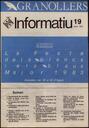 Granollers informatiu. Butlletí de l'Ajuntament de Granollers, #19, 8/1983 [Issue]