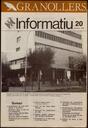 Granollers informatiu. Butlletí de l'Ajuntament de Granollers, #20, 9/1983 [Issue]