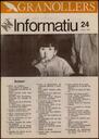 Granollers informatiu. Butlletí de l'Ajuntament de Granollers, #24, 2/1984 [Issue]