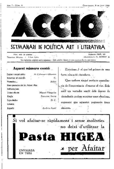 Acció, 8/6/1930 [Issue]