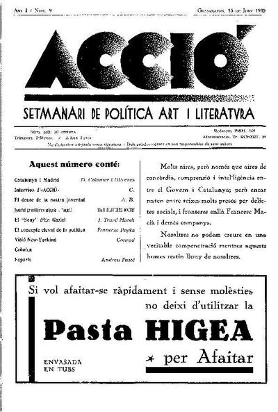 Acció, 15/6/1930 [Issue]