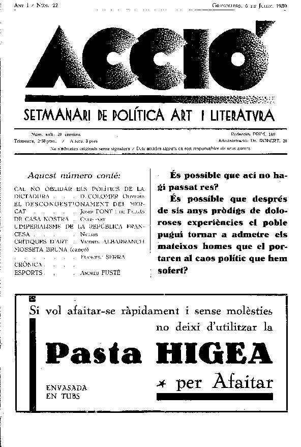 Acció, 6/7/1930 [Issue]