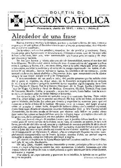 Boletín de Acción Católica, 1/6/1941 [Issue]