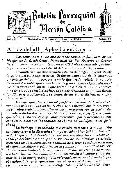 Boletín de Acción Católica, 1/10/1942 [Ejemplar]