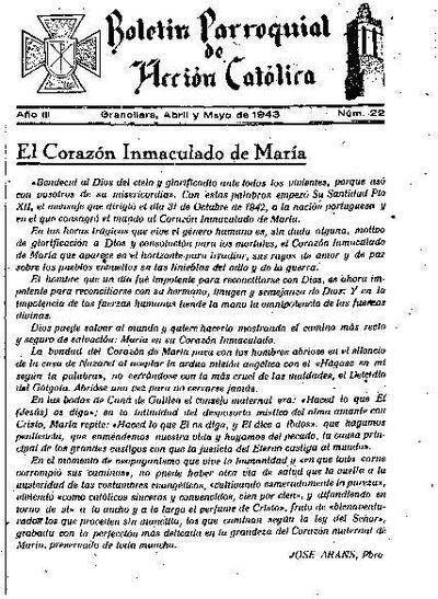 Boletín de Acción Católica, 1/4/1943 [Ejemplar]