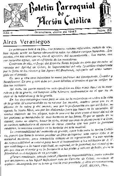 Boletín de Acción Católica, 1/6/1943 [Ejemplar]