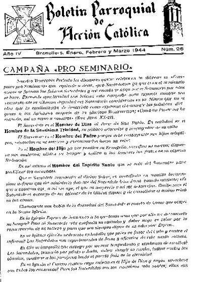 Boletín de Acción Católica, 1/1/1944 [Ejemplar]