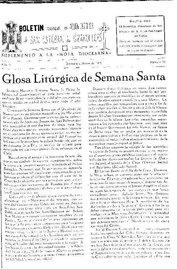 Boletín de Acción Católica, 1/3/1945 [Ejemplar]