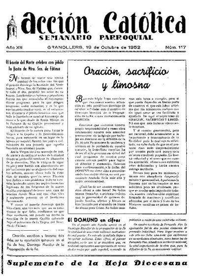 Boletín de Acción Católica, 19/10/1952 [Issue]