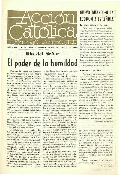 Boletín de Acción Católica, 26/7/1959 [Issue]