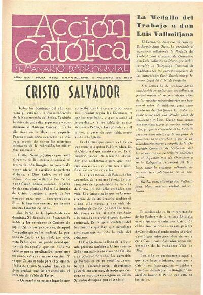 Boletín de Acción Católica, 2/8/1959 [Issue]