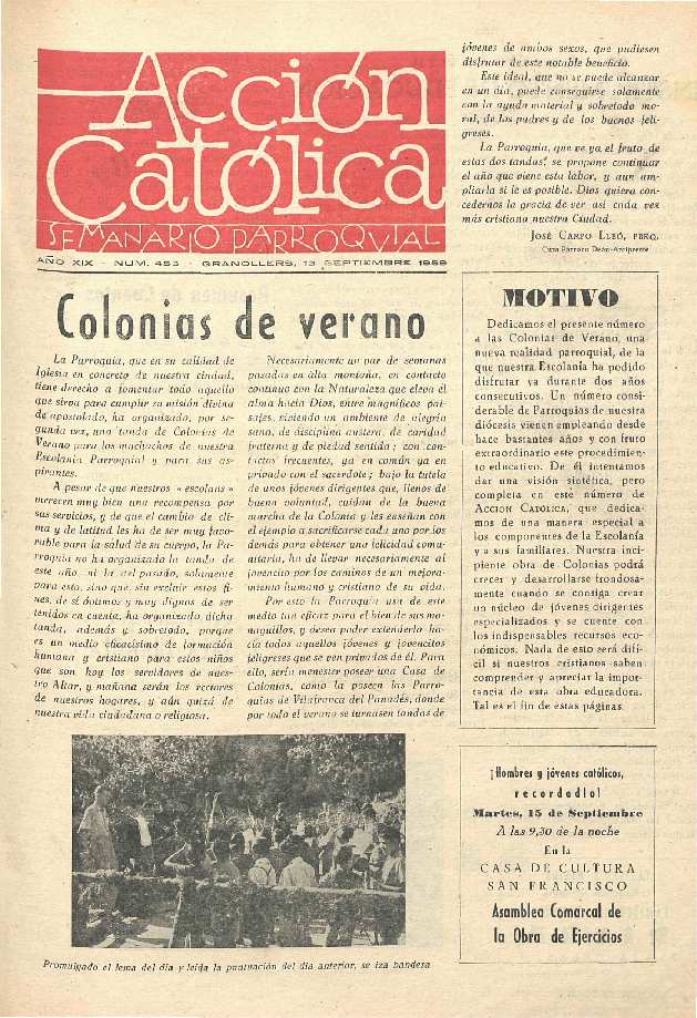 Boletín de Acción Católica, 13/9/1959 [Issue]