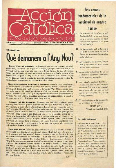 Boletín de Acción Católica, 3/1/1960 [Issue]