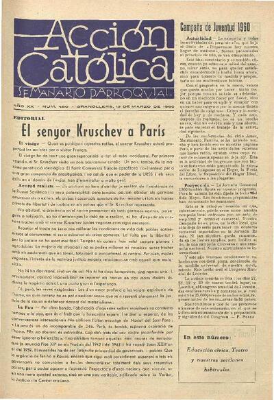 Boletín de Acción Católica, 13/3/1960 [Issue]