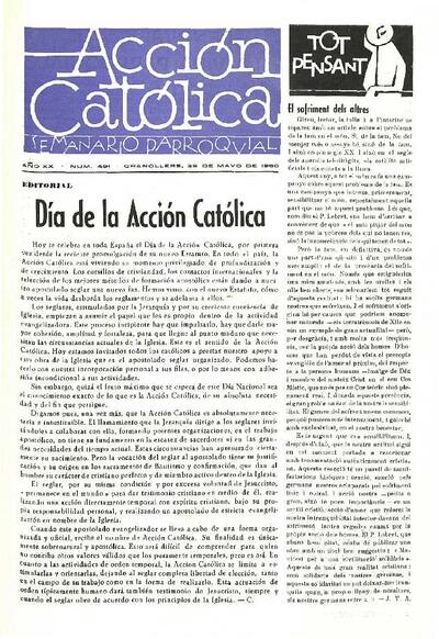 Boletín de Acción Católica, 29/5/1960 [Ejemplar]