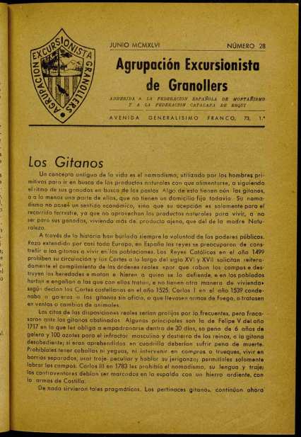 Butlletí de l'Agrupació Excursionista de Granollers, 1/7/1946 [Ejemplar]