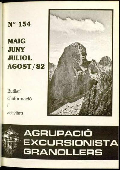 Butlletí de l'Agrupació Excursionista de Granollers, 1/8/1982 [Issue]
