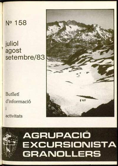 Butlletí de l'Agrupació Excursionista de Granollers, 1/9/1983 [Issue]