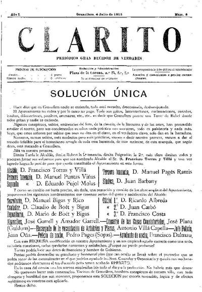 Clarito, 4/7/1915 [Issue]