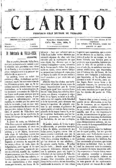 Clarito, 20/8/1916 [Issue]