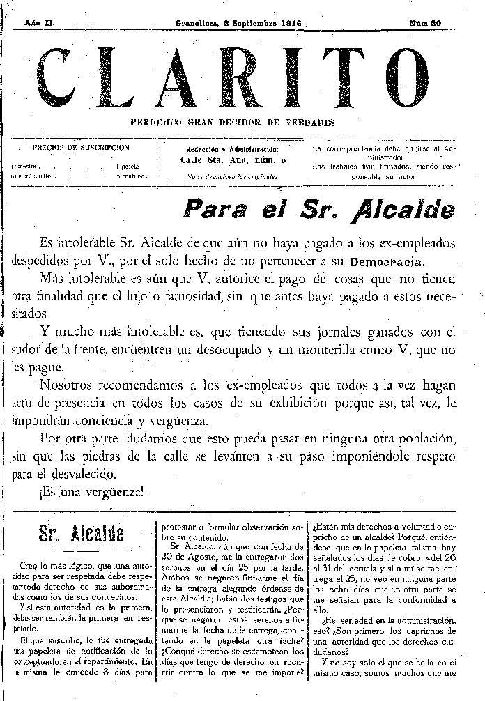 Clarito, 3/9/1916 [Ejemplar]