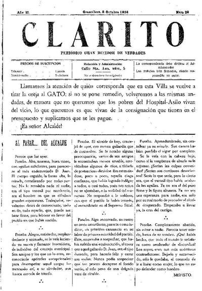 Clarito, 8/10/1916 [Ejemplar]