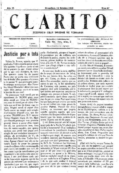 Clarito, 15/10/1916 [Issue]