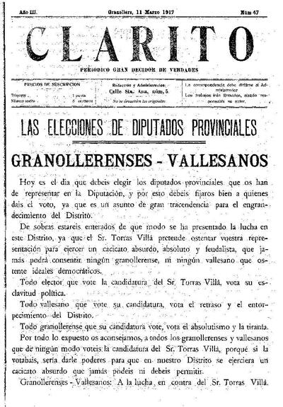 Clarito, 11/3/1917 [Issue]