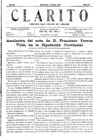 Clarito, 3/6/1917 [Ejemplar]