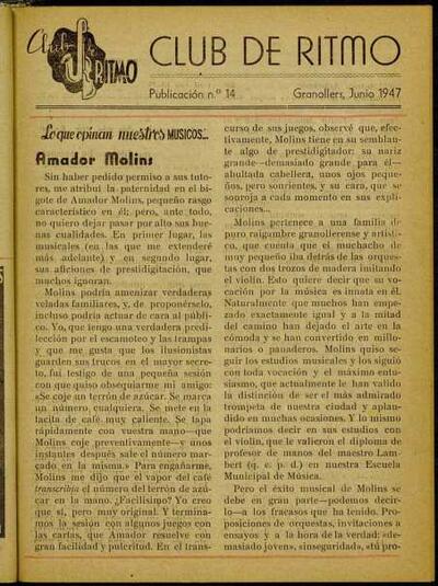Club de Ritmo, 1/6/1947 [Ejemplar]