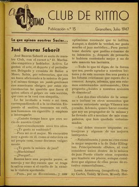Club de Ritmo, 1/7/1947 [Issue]