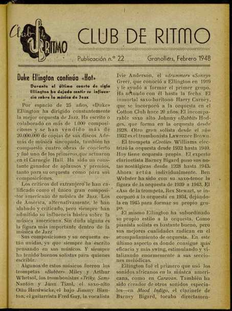Club de Ritmo, 1/2/1948 [Issue]