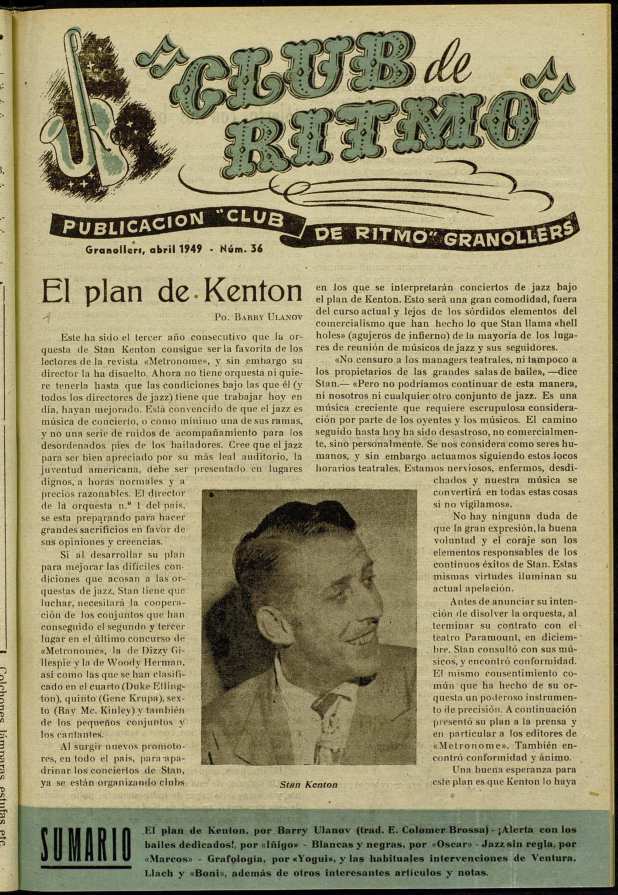 Club de Ritmo, 1/4/1949 [Issue]