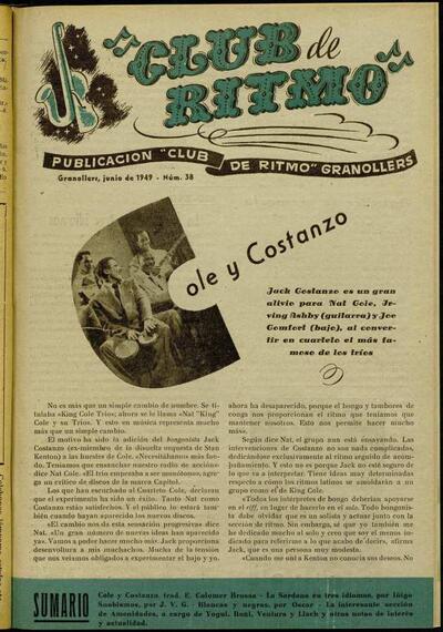 Club de Ritmo, 1/6/1949 [Issue]