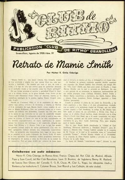 Club de Ritmo, 1/8/1950 [Issue]