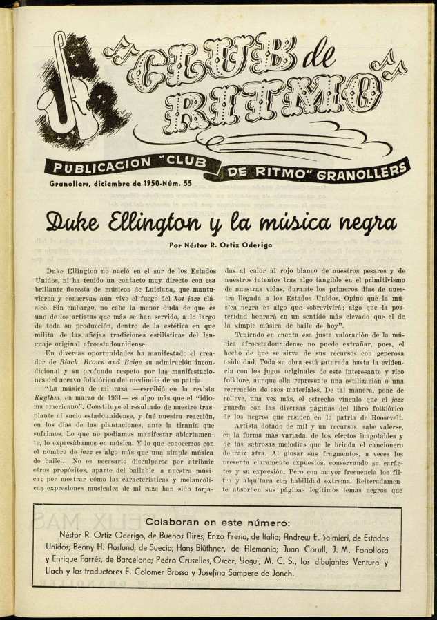 Club de Ritmo, 1/12/1950 [Issue]