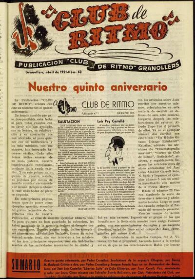 Club de Ritmo, 1/4/1951 [Issue]