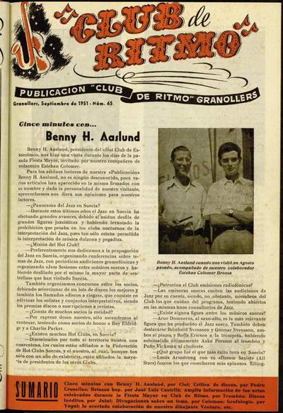 Club de Ritmo, 1/9/1951 [Ejemplar]