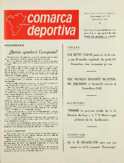 Comarca Deportiva, 16/12/1964 [Ejemplar]