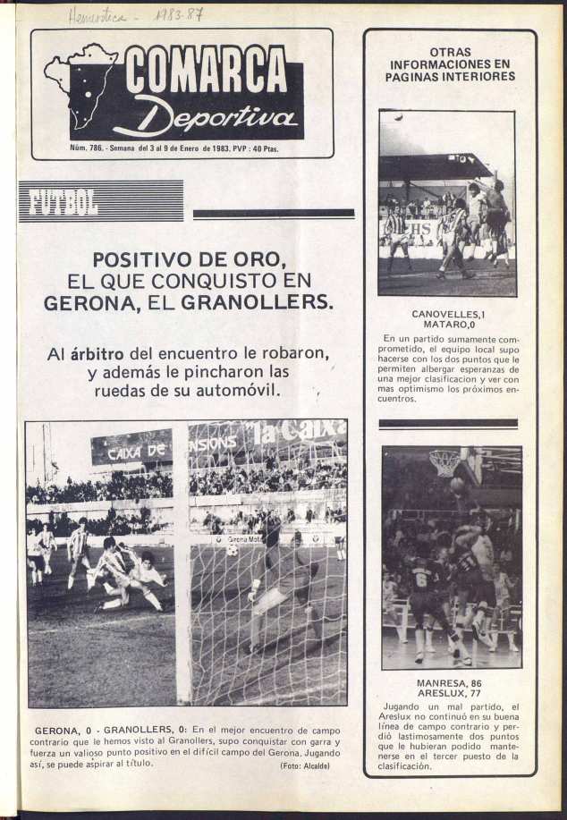 Comarca Deportiva, 3/1/1983 [Issue]